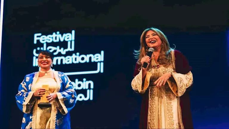 صابرين توجه رسالة مؤثرة للمغرب بعد تكريمها بالمهرجان المغاربي للفيلم - صور