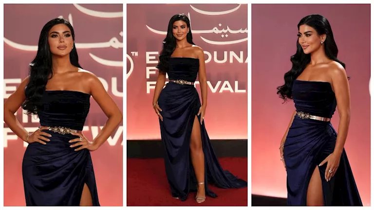 كارولين عزمي تستعرض إطلالتها بافتتاح مهرجان الجونة والجمهور يعلق- صور
